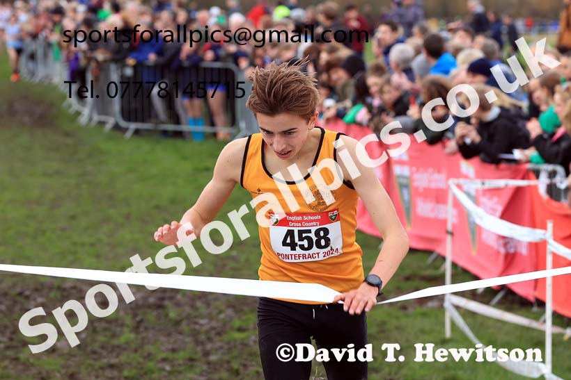 Intermediate Boys 2024 English Schools Cross Country Champs., Pontefract, March 16th.  Photo: David T. Hewitson/Sports for All Pics